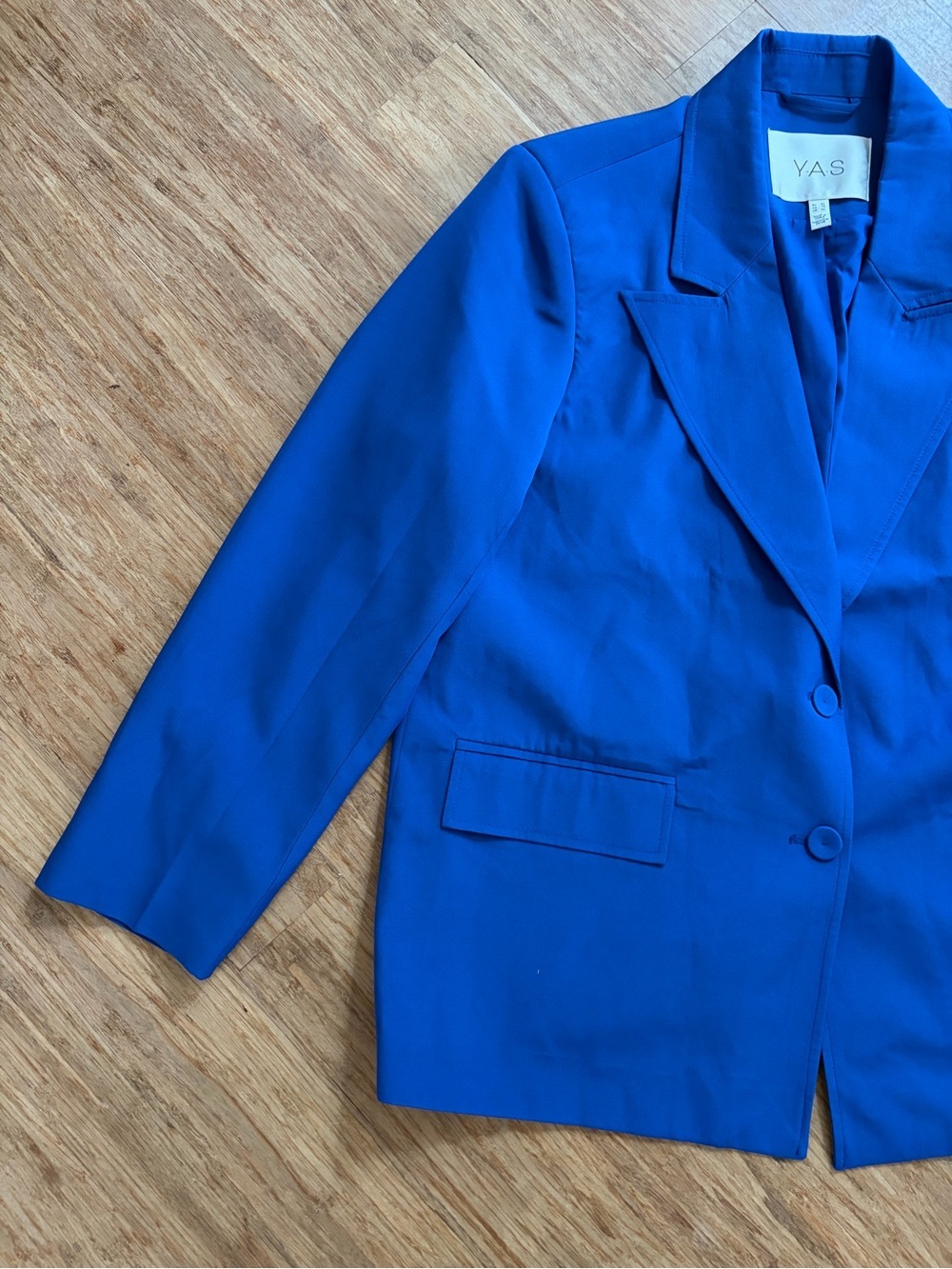 Y.A.S Cobalt Blue Structured Blazer XL NWOT  Single Breasted - Picture 4 of 8